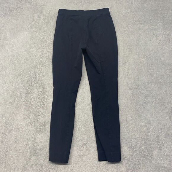 Everlane Pants Womens 2 Black Side Zip‎ Elastic Waist High Rise Cotton - Picture 9 of 10